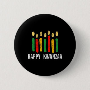 Chapa Redonda De 5 Cm Feliz Kwanzaa Kinara Siete Velas Principios de K