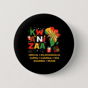 Chapa Redonda De 5 Cm Feliz Kwanzaa Kinara Siete Velas Principios de K