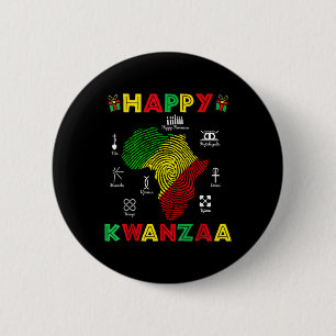 Chapa Redonda De 5 Cm Feliz Kwanzaa Siete Principios De Mujeres Kwanzaa