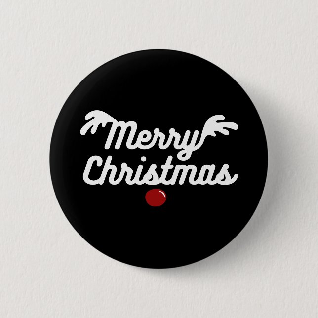 Chapa Redonda De 5 Cm Feliz Navidad (Anverso)