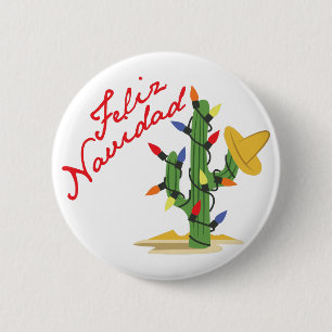 Chapa Redonda De 5 Cm Feliz Navidad