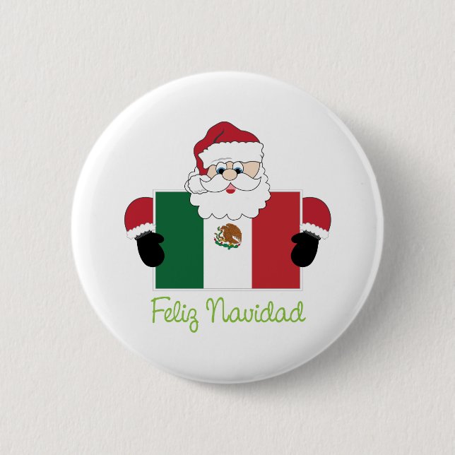 Chapa Redonda De 5 Cm Feliz Navidad (Anverso)