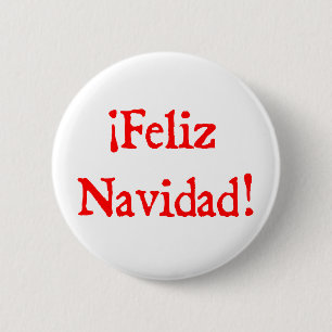 Chapa Redonda De 5 Cm Feliz Navidad
