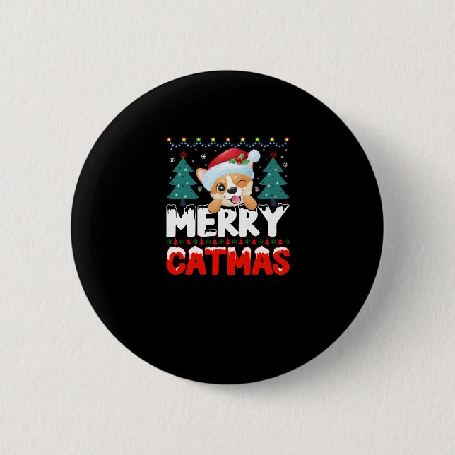 Chapa Redonda De 5 Cm Feliz Navidad (Anverso)