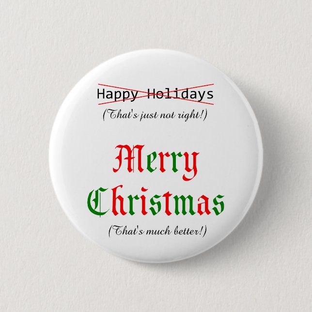 Chapa Redonda De 5 Cm Feliz Navidad (Anverso)