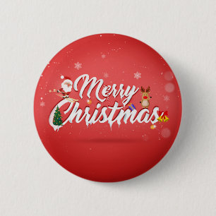 Chapa Redonda De 5 Cm Feliz Navidad