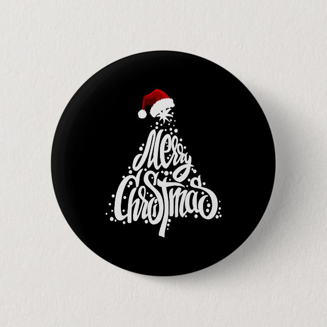 Chapa Redonda De 5 Cm Feliz Navidad (Anverso)