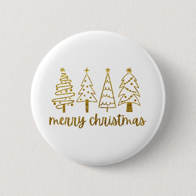 Chapa Redonda De 5 Cm Feliz Navidad (Anverso)