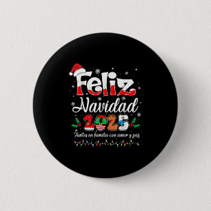 Chapa Redonda De 5 Cm Feliz Navidad 2025 Familia coincidente Navidad en 