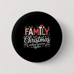 Chapa Redonda De 5 Cm Feliz Navidad a Navidades de la familia Santa Hat