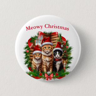 Chapa Redonda De 5 Cm Feliz Navidad Animales