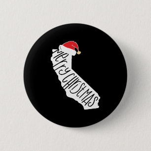 Chapa Redonda De 5 Cm Feliz Navidad California