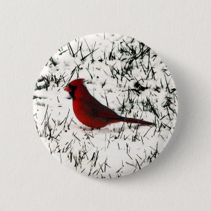 Chapa Redonda De 5 Cm Feliz Navidad Cardenal