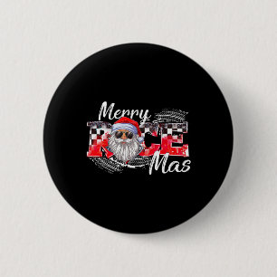 Chapa Redonda De 5 Cm Feliz Navidad Carro de Navidad Carreras Papá Noel