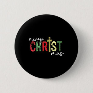 Chapa Redonda De 5 Cm Feliz Navidad Cristiano Jesús Cruz Fe Religi
