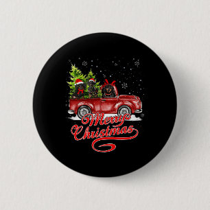 Chapa Redonda De 5 Cm Feliz Navidad Dachshund Dog Lover Santa Reindeer