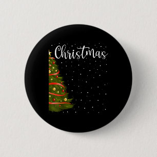 Chapa Redonda De 5 Cm Feliz Navidad Divertido juego de parejas de árbol 