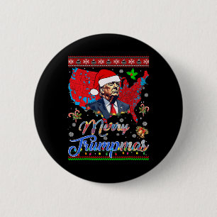 Chapa Redonda De 5 Cm Feliz Navidad Donald Trump Santa Familia Navidad