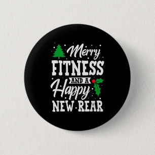 Chapa Redonda De 5 Cm Feliz Navidad Fitness Feliz Año Nuevo Entrenamient