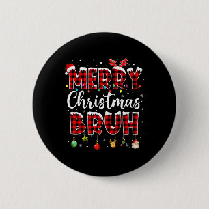 Chapa Redonda De 5 Cm Feliz Navidad Hermano Hombre Mujer Santa Navidad D