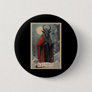 Chapa Redonda De 5 Cm Feliz Navidad Krampus Xmas Horror Suéter Feo E