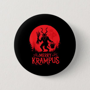 Chapa Redonda De 5 Cm Feliz Navidad Krampus Xmas Horror Suéter Feo E