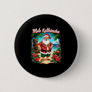 Chapa Redonda De 5 Cm Feliz Navidad Mele Kalikimaka Trocal Hawaiano Papá