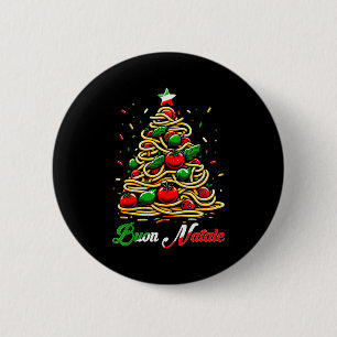 Chapa Redonda De 5 Cm Feliz Navidad Pasta Italiana Navidad Árbol Navidad