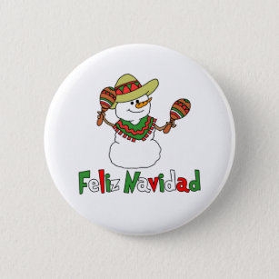Chapa Redonda De 5 Cm Feliz Navidad Personalizado Snowman Sombrero Marac