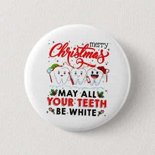Chapa Redonda De 5 Cm Feliz Navidad Que Todos Tus Dientes Sean Blancos  