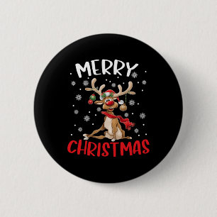 Chapa Redonda De 5 Cm Feliz Navidad Renos Hombres Mujeres Matando