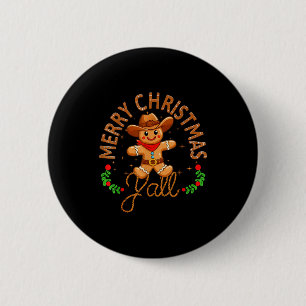 Chapa Redonda De 5 Cm Feliz Navidad Yall Pan de Jengibre Vaquero Hola Oe