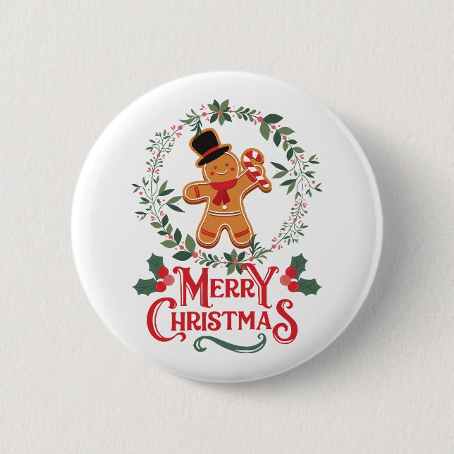 Chapa Redonda De 5 Cm Feliz Navidadc (Anverso)