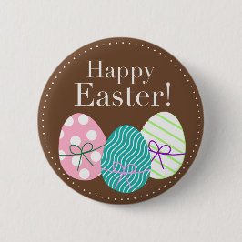 Chapa Redonda De 5 Cm Feliz Pascua