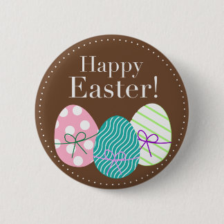 Chapa Redonda De 5 Cm Feliz Pascua