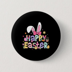 Chapa Redonda De 5 Cm Feliz Pascua 2025 Conejito Lindo Conejo Día de Pas
