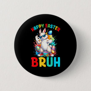 Chapa Redonda De 5 Cm Feliz pascua bruh 67 chicos niños conejo huevos se
