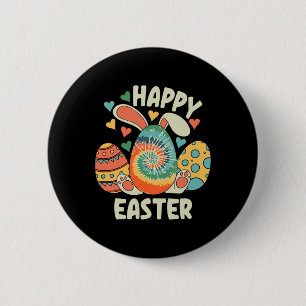 Chapa Redonda De 5 Cm Feliz Pascua Conejo Conejo Conejo Divertido Huevo 