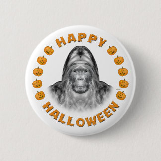 Chapa Redonda De 5 Cm Feliz pie grande de Halloween