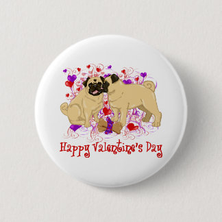 Chapa Redonda De 5 Cm Feliz San Valentín Besando Tees