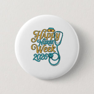 Chapa Redonda De 5 Cm Feliz Semana de las Enfermeras 2026 Diseño de Cami