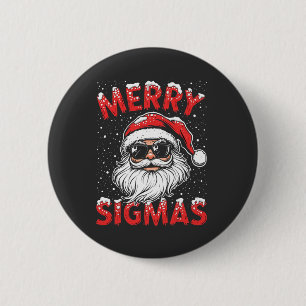 Chapa Redonda De 5 Cm Feliz Sigmas Gracioso Gen Alpha Navidad en la escu