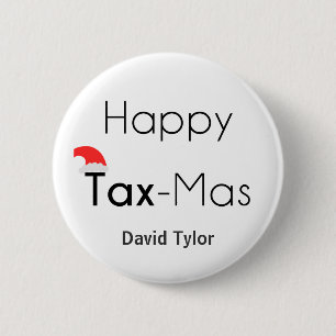 Chapa Redonda De 5 Cm Feliz TaxMas
