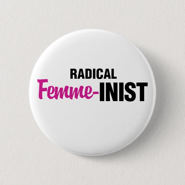 Chapa Redonda De 5 Cm Feminista (Anverso)