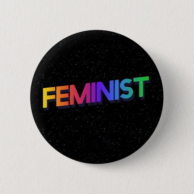 Chapa Redonda De 5 Cm Feminista (Anverso)