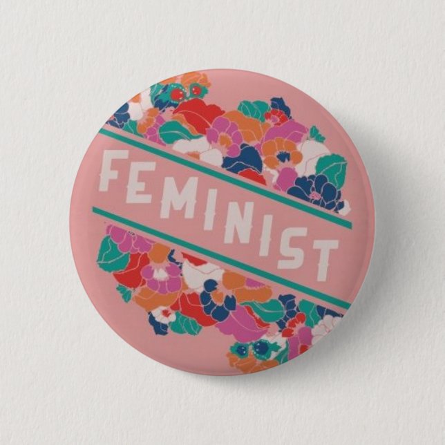Chapa Redonda De 5 Cm Feminista (Anverso)