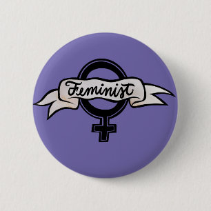 Chapa Redonda De 5 Cm Feminista