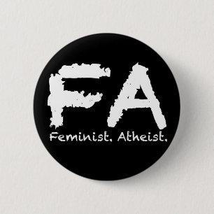 Chapa Redonda De 5 Cm Feminst. Ateo