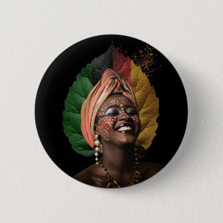 Chapa Redonda De 5 Cm Femme africaine artistique