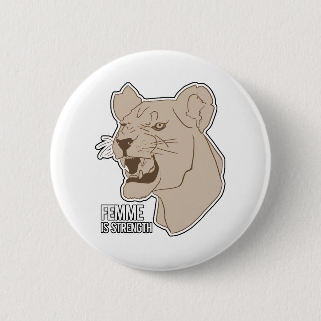 Chapa Redonda De 5 Cm Femme es fuerza (Anverso)